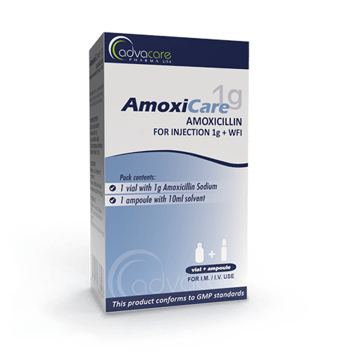 Amoxicillin with Water for Injection (box of 1 vial)