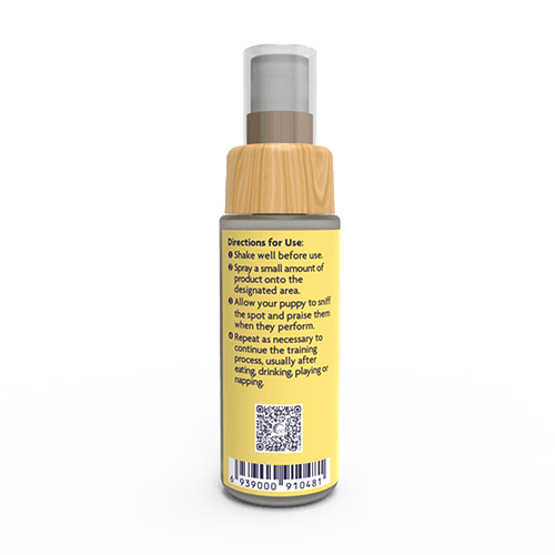 Spray para el Entrenamiento de Aseo (instrucciones de uso de la botella)