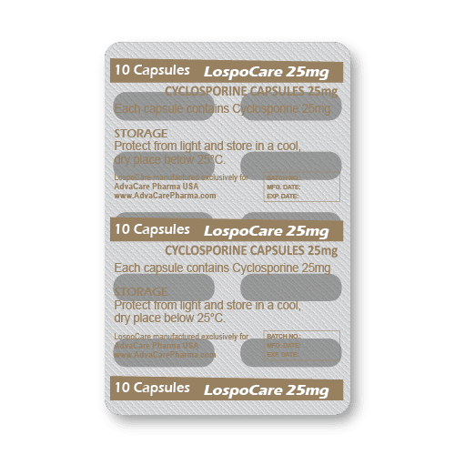Cyclosporine Capsules (blister of 10 capsules)