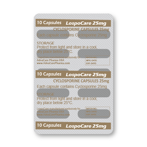 Capsules de Cyclosporine (blister de 10 capsules)