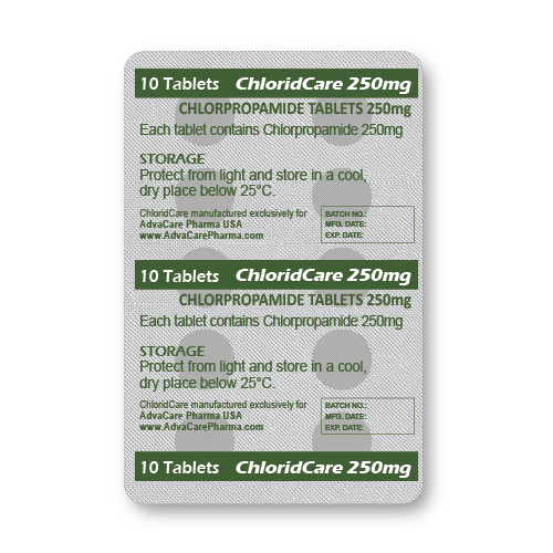 Comprimidos de Clorpropamida (blíster de 10 comprimidos)