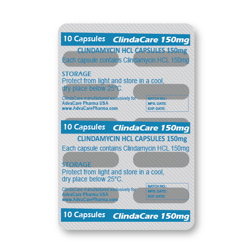 Capsules de Clindamycine HCl (blister de 10 capsules)