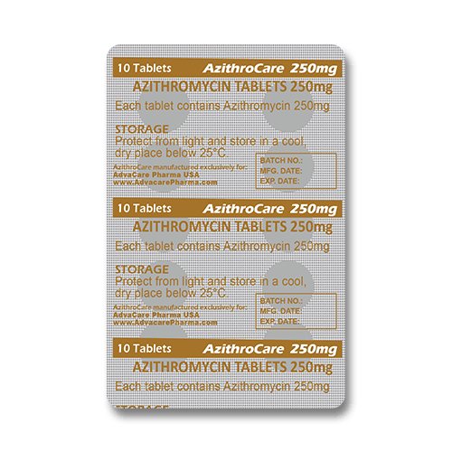 Comprimidos de Azitromicina (blíster de 10 comprimidos)