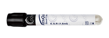 Tube de prélèvement sanguin ESR - Citrate de sodium à 3,8 (Noir)