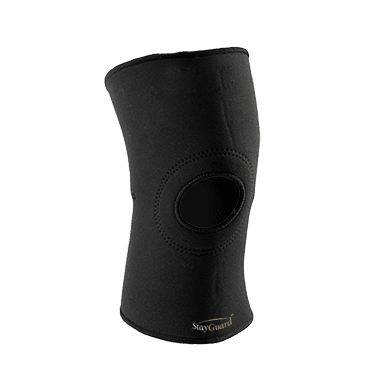 Genouillère élastique à rotule ouverte