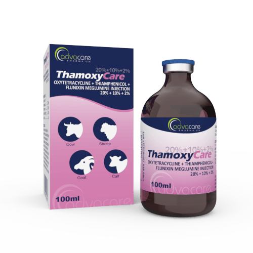 Oxytetracycline + Thiamphenicol + Flunixin Meglumine Injection (1 box and 1 vial)