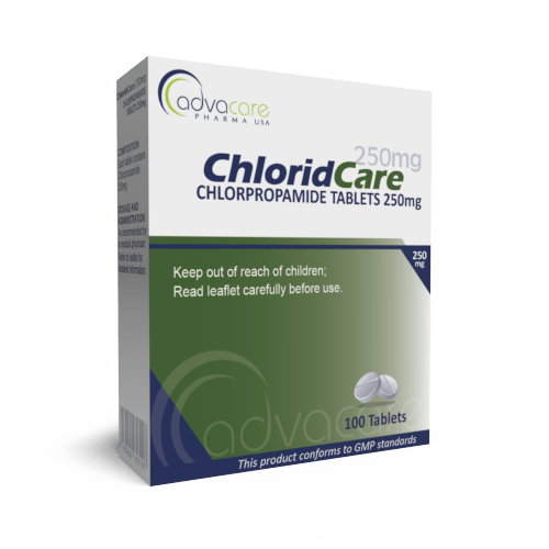 Bottle of Chlorpropamide Tablets 500mg