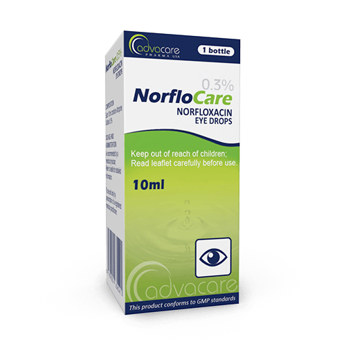 Gouttes occulaires de norfloxacine