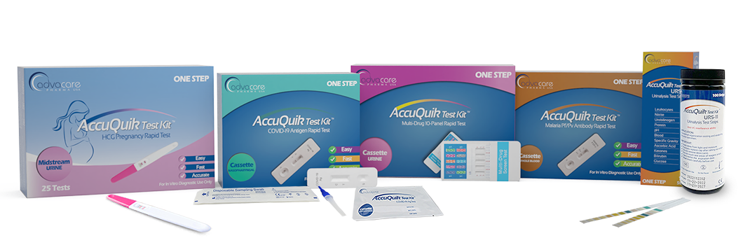 a blister pack of AdvaCare Pharma USA AccuQuik PRP Test Kit