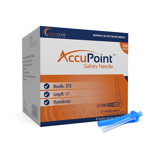 a box of advacare pharma usa AccuPoint Injection Instruments Safety Needle