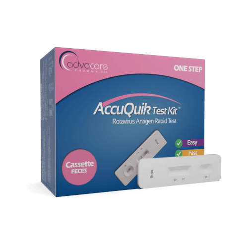 a cassette of advacare pharma usa AccuQuik Rotavirus test Kit
