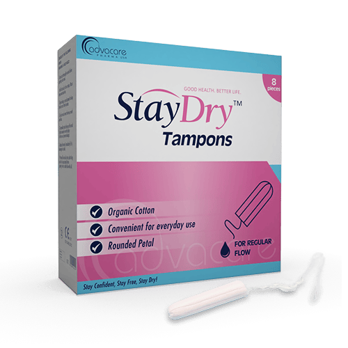 a tampon from advacare pharma usa StayDry Incontinence Products range