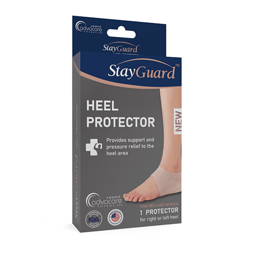 a closeup of a advacare pharma usa StayGuard Skin and Wound Care Heel Protector