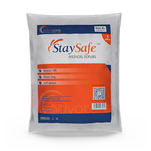 a pack of advacare pharma usa StaySafe Medical Clothing Disposable Medical Scrubs
