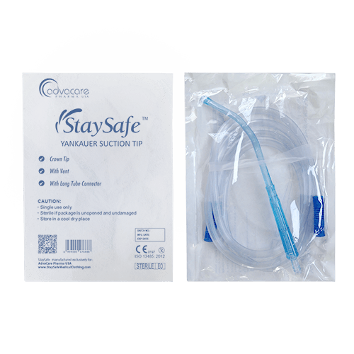 an advacare pharma usa StaySafe Medical Clothing disposable yankauer suction tube